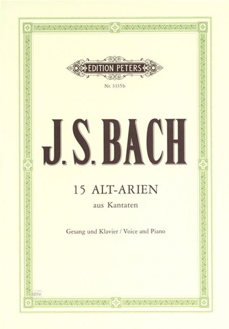 Johann Sebastian Bach: 15 Arien aus Kantaten, Noten