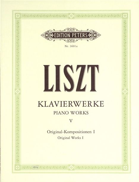Franz Liszt: Klavierwerke, Band 5: Original, Noten