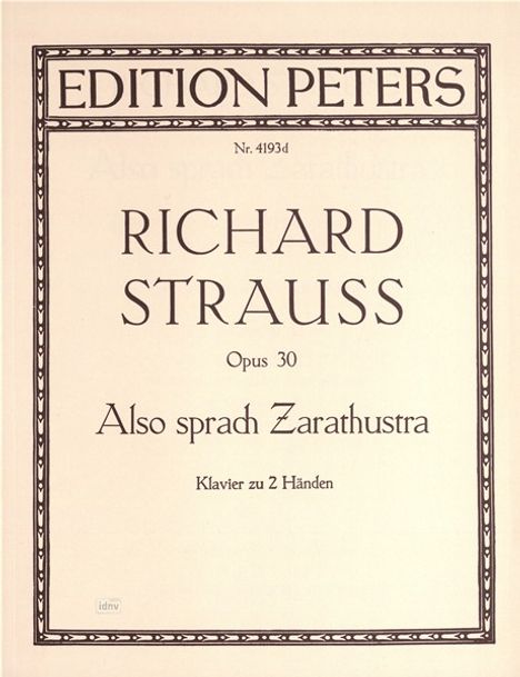 Richard Strauss: Also sprach Zarathustra op. 30, Noten