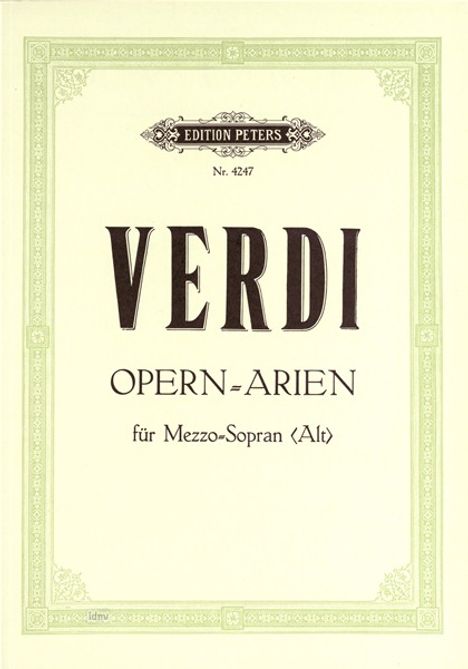 Arienalben (deutsch/italienisch) für Mezzosopran (Alt), Klavier und Gesang, Noten