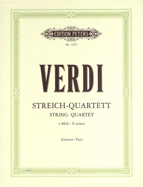 Giuseppe Verdi: Streichquartett e-moll, Noten