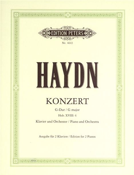 Joseph Haydn: Konzert für Klavier und Orches, Noten