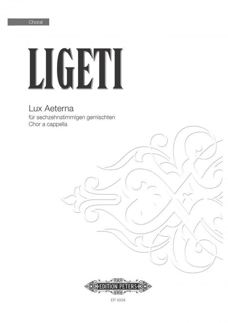 Lux Aeterna for 16-Part Mixed Choir, Buch