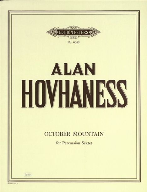Alan Hovhaness: October Mountain op. 135, Noten