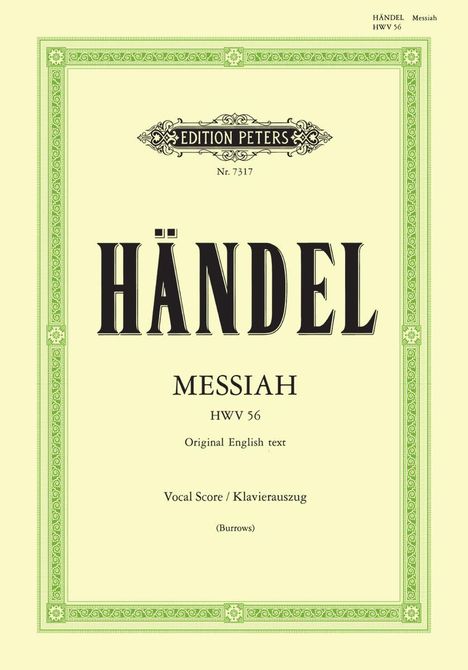 Messiah [Der Messias] HWV 56 / URTEXT, Noten