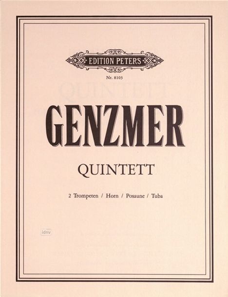 Harald Genzmer: Quintett für 2 Trompeten, Horn, Noten