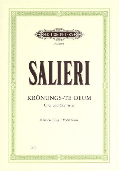 Antonio Salieri: Krönungs-Te Deum, Klavierauszu, Noten