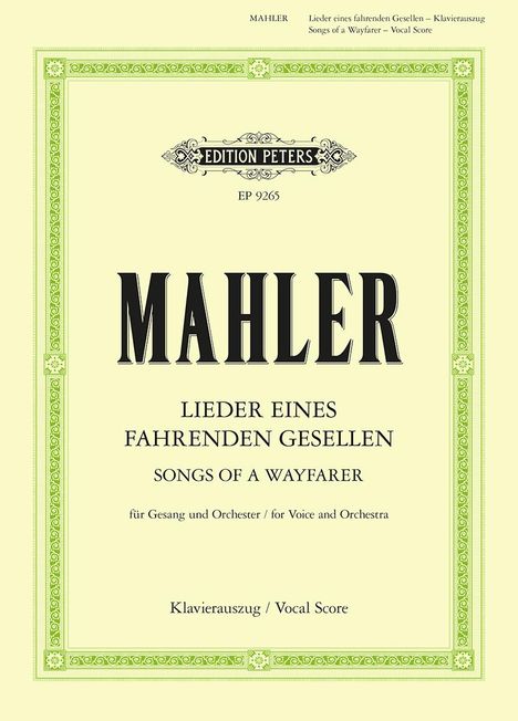 Lieder Eines Fahrenden Gesellen (Songs of a Wayfarer) (Vocal Score), Buch