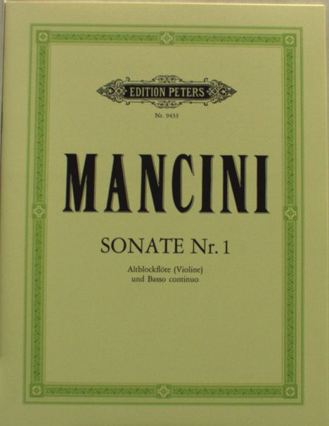 Francesco Mancini: Mancini, Francesco  :Sonate Nr. 1 d-Moll /BFL-, Noten