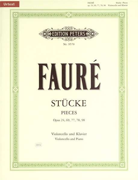 Gabriel Faure: Stücke für Violoncello und Kla, Noten