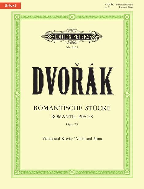Antonin Dvorak: Dvorák, A: Romantic Pieces Op. 75 for Violin and Piano, Noten
