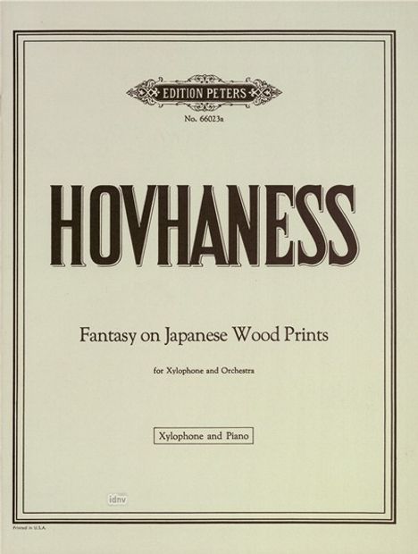 Alan Hovhaness: Fantasy on Japanese Woodprints, Noten