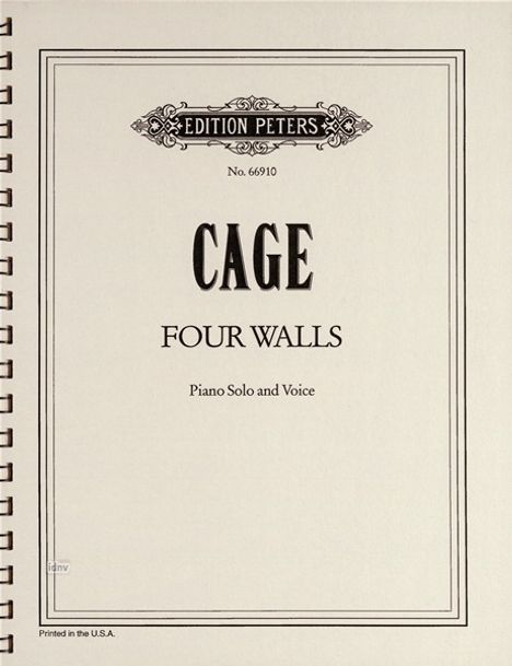 John Cage: Four Walls Ka, Noten