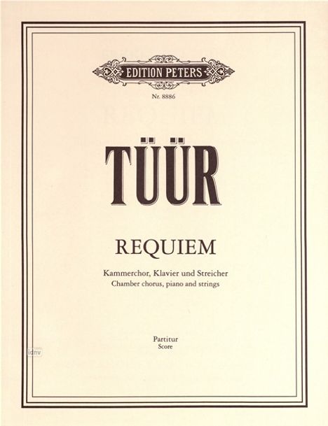 Erkki-Sven Tüür: Requiem, Noten
