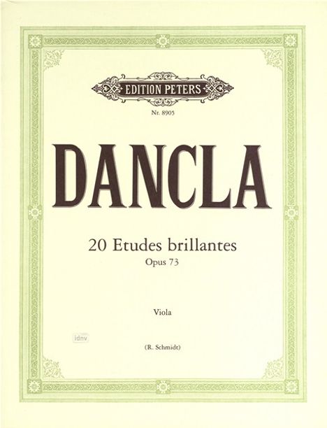 Charles Dancla: 20 Etudes brillantes op. 73, Noten