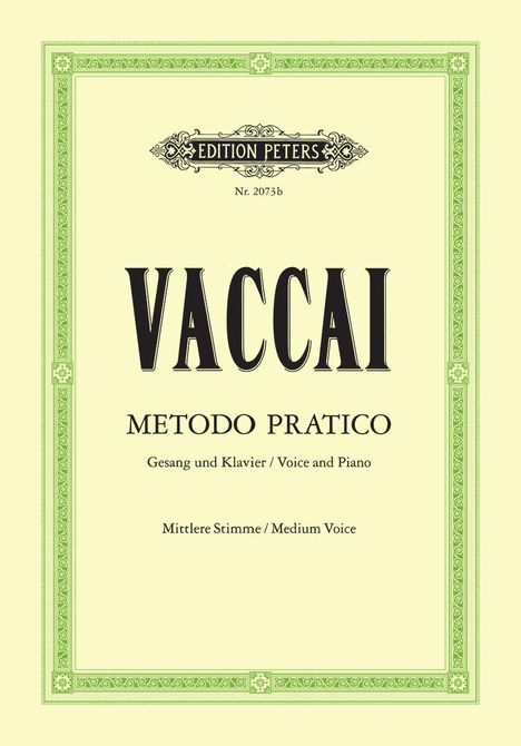 Metodo pratico di Canto Italiano, Noten
