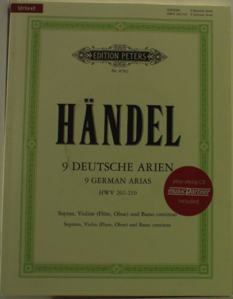 Händel, Georg Friedr:9 Deutsche Arien /P /BR, Noten