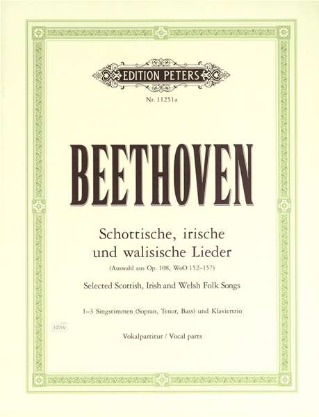 Ludwig van Beethoven: Schottische, irische und walisische Lieder, Noten
