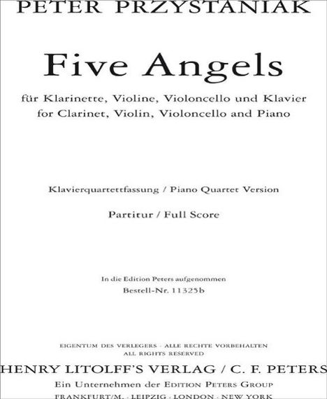 Przystaniak, P: Five Angels, Noten