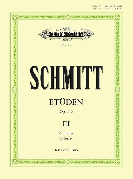 Aloys Schmitt: Studies Op. 16, Book III, Noten