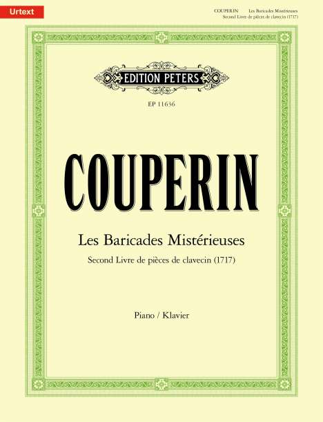 François Couperin: Les Baricades Mistérieuses -Second Livre de pièces de clavecin (1717)-, Buch