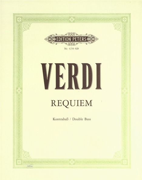 Giuseppe Verdi: Requiem, Noten