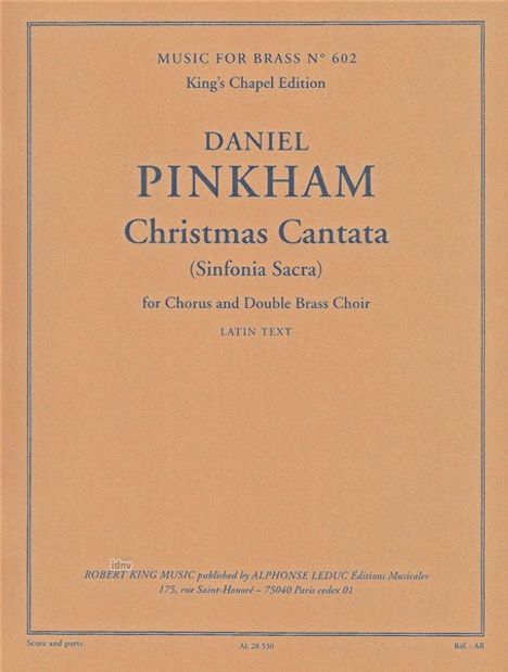 Daniel Pinkham: Christmas Cantata, Noten