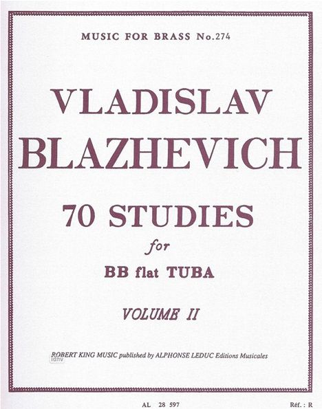 Blazhevich: 70 Studies, Noten