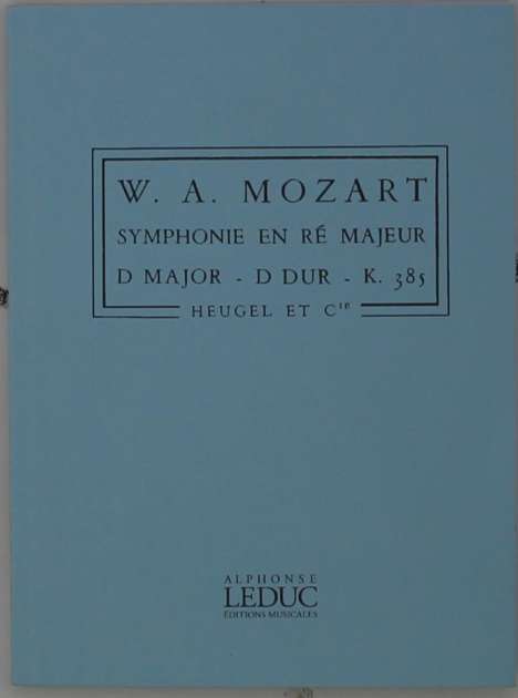 Wolfgang Amadeus Mozart: Sinfonie Nr. 35 "Haffner" K385, Noten