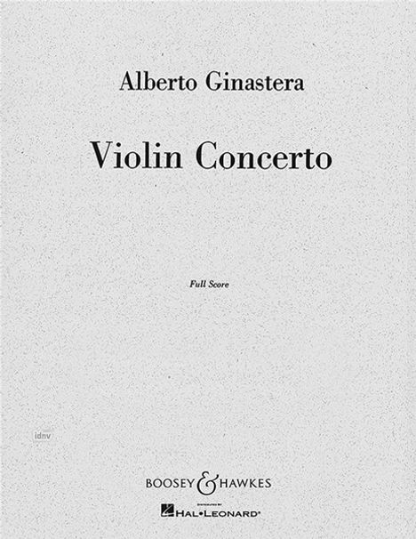 Alberto Ginastera: Violinkonzert op. 30, Noten