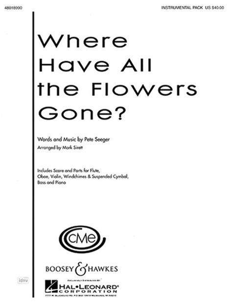 Peter Seeger: Where Have All the Flowers Gone?, Noten