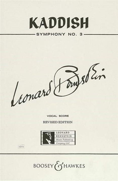 Leonard Bernstein: Bernstein,L.        :Kaddish /KA /Ssolo/Sprecher/S, Noten