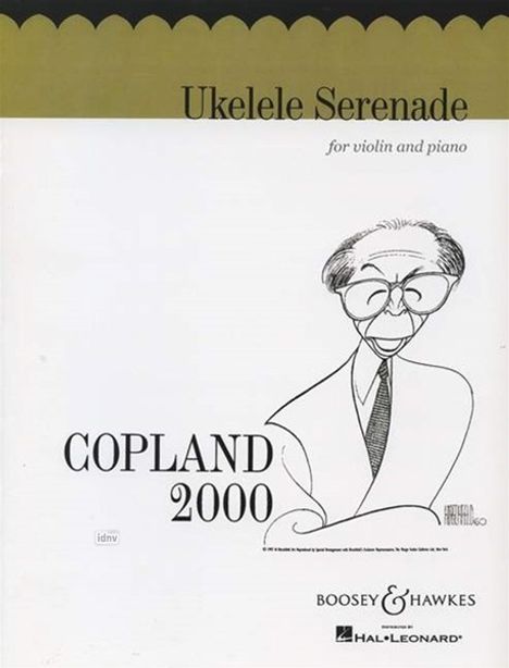 Aaron Copland: Copland,A.          :Ukelele Serenade /v,klav, Noten