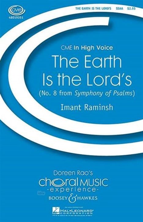 Imant Raminsh: Symphony of Psalms, Noten