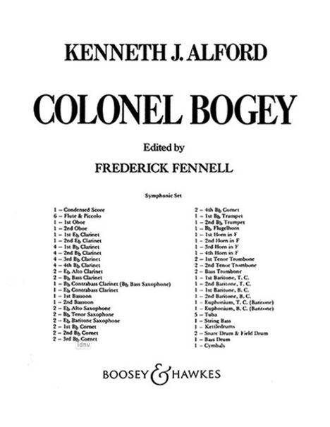 Kenneth J. Alford: Colonel Bogey, Noten