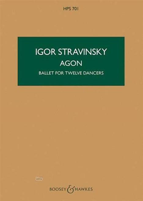 Igor Strawinsky: Agon (1953 - 1957), Noten