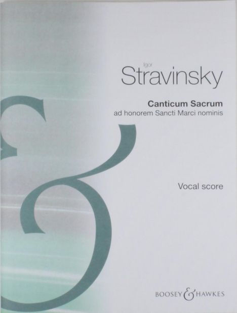 Igor Strawinsky: Canticum sacrum, Noten