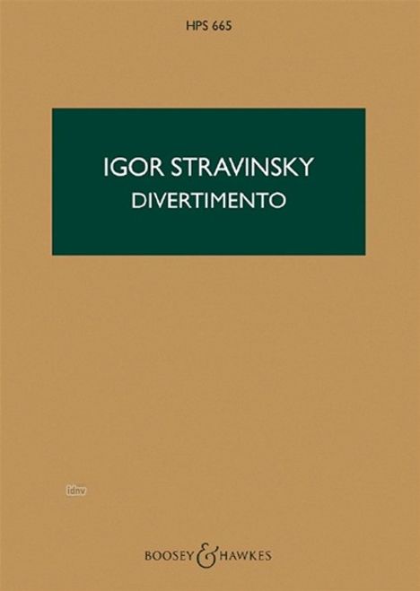 Igor Strawinsky: Divertimento, Noten