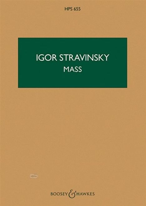 Igor Strawinsky: Strawinsky,I.       :Mess /ST /GemCh(KinCh,MCh, Noten