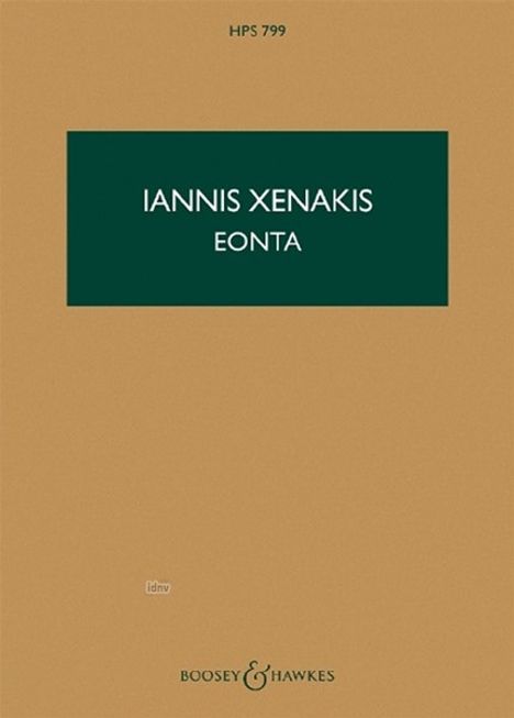 Iannis Xenakis: Eonta, Noten