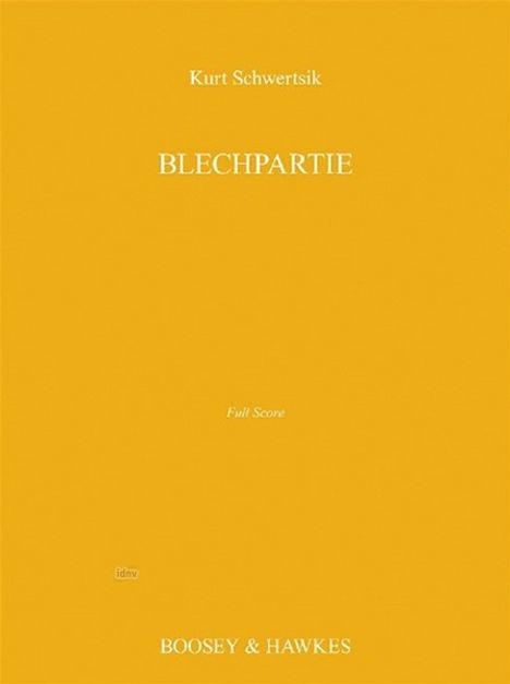 Kurt Schwertsik: Blechpartie op. 43, Noten