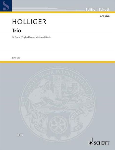 Heinz Holliger: Trio, Noten