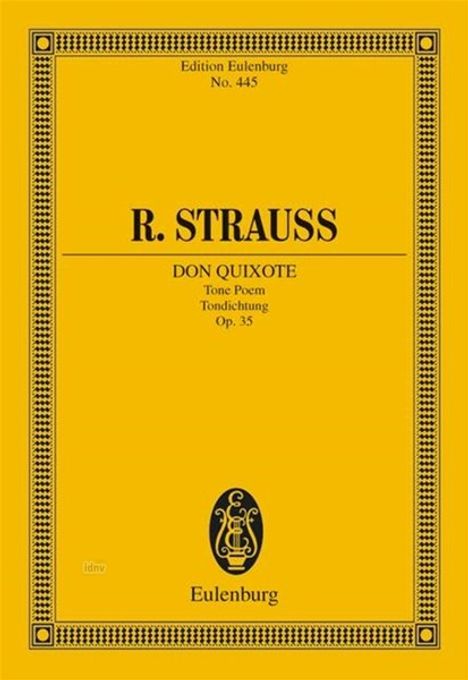 Don Quixote op.35, Partitur, Noten