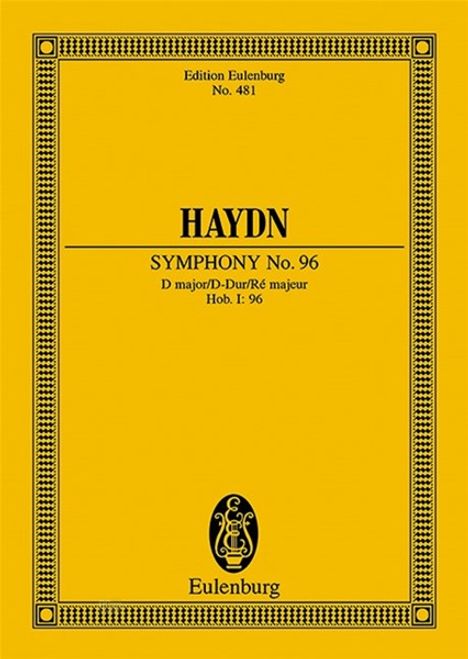 Joseph Haydn: Sinfonie Nr. 96 , "Mirakel" D-Dur Hob. I: 96 "Londoner Nr. 6", Noten