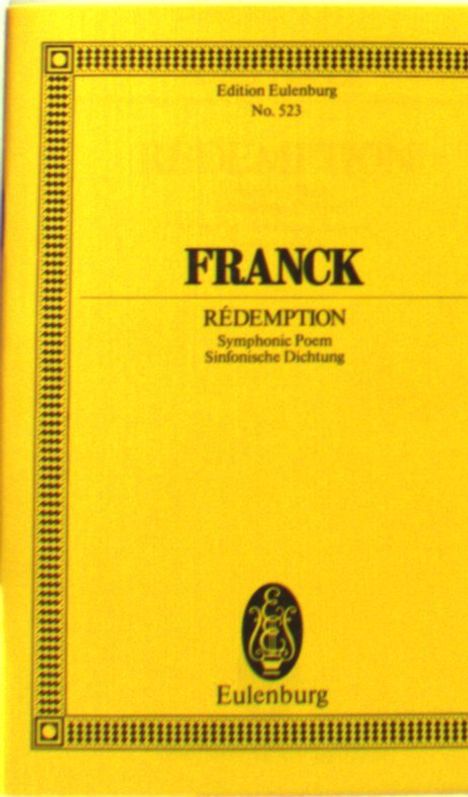 Cesar Franck: Rédemption, Noten
