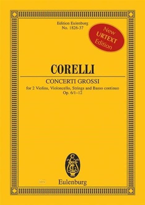 Arcangelo Corelli: Concerti grossi op. 6/1-12, Noten