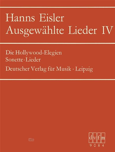 Hanns Eisler: Ausgewählte Lieder 4, Noten