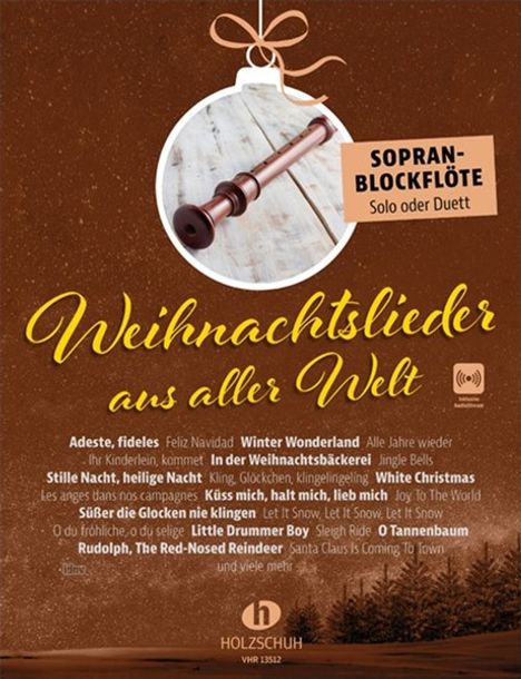 Uwe Sieblitz: Weihnachtslieder aus aller Welt - Sopranblockflöte, Noten