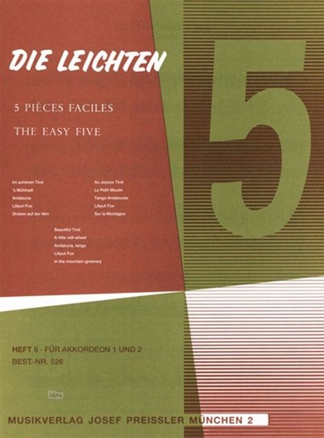 Alfred Dörnhöfer: Die leichten 5, Band 6, Noten