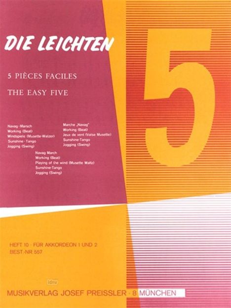 Irmgard Müller: Die leichten 5, Band 10, Noten